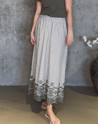 Lou Life Embroidery Long Nederdel